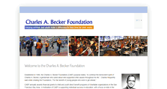 Desktop Screenshot of beckerfoundation.org