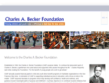 Tablet Screenshot of beckerfoundation.org